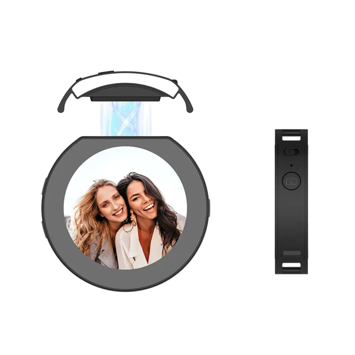 Magnetic Phone Selfie Monitor with Bluetooth Remote Control, HD Screen Display, Phone & Android Compatible, Wireless Screen Mirroring