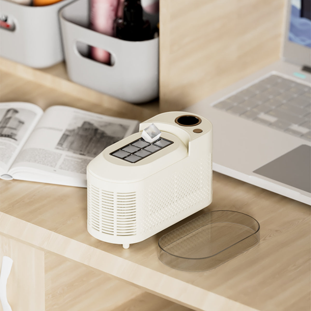 Portable Desktop Ice Maker, 8 Cubes per Cycle, 10-15 Minutes Fast Ice Making, Compact Design