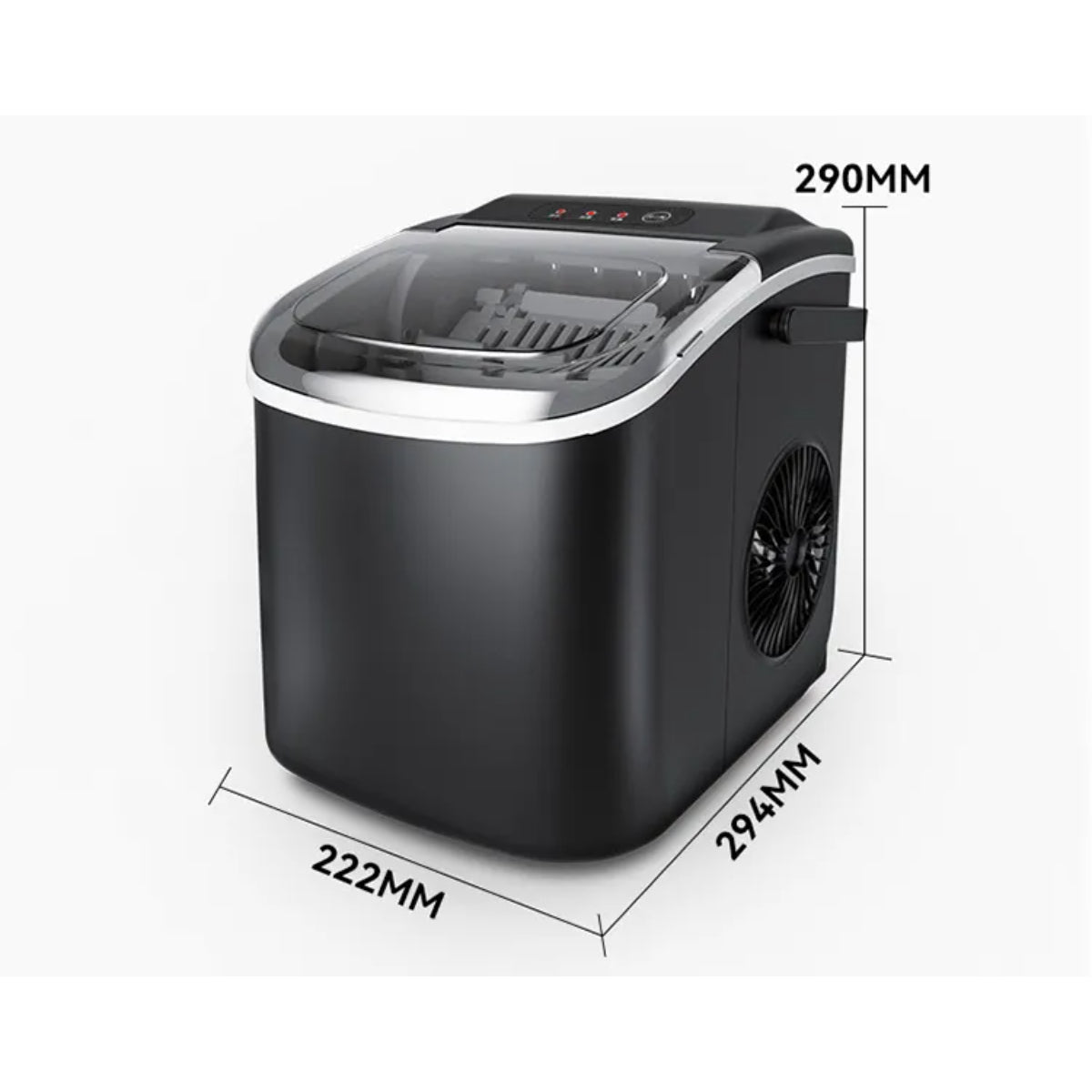 Countertop Ice Maker, Portable Nugget Ice Machine, 34Lbs/24H Production, 6 Minutes Quick Ice Making, Self-Cleaning, Black