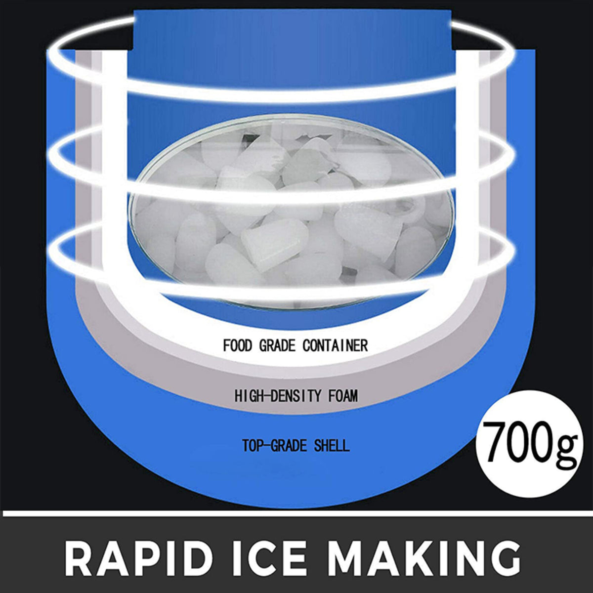 24H Portable Ice Maker Self-Cleaning Countertop Ice Machine 2 Sizes Bullet Ice Cubes for Home Kitchen Office Bar Party, White