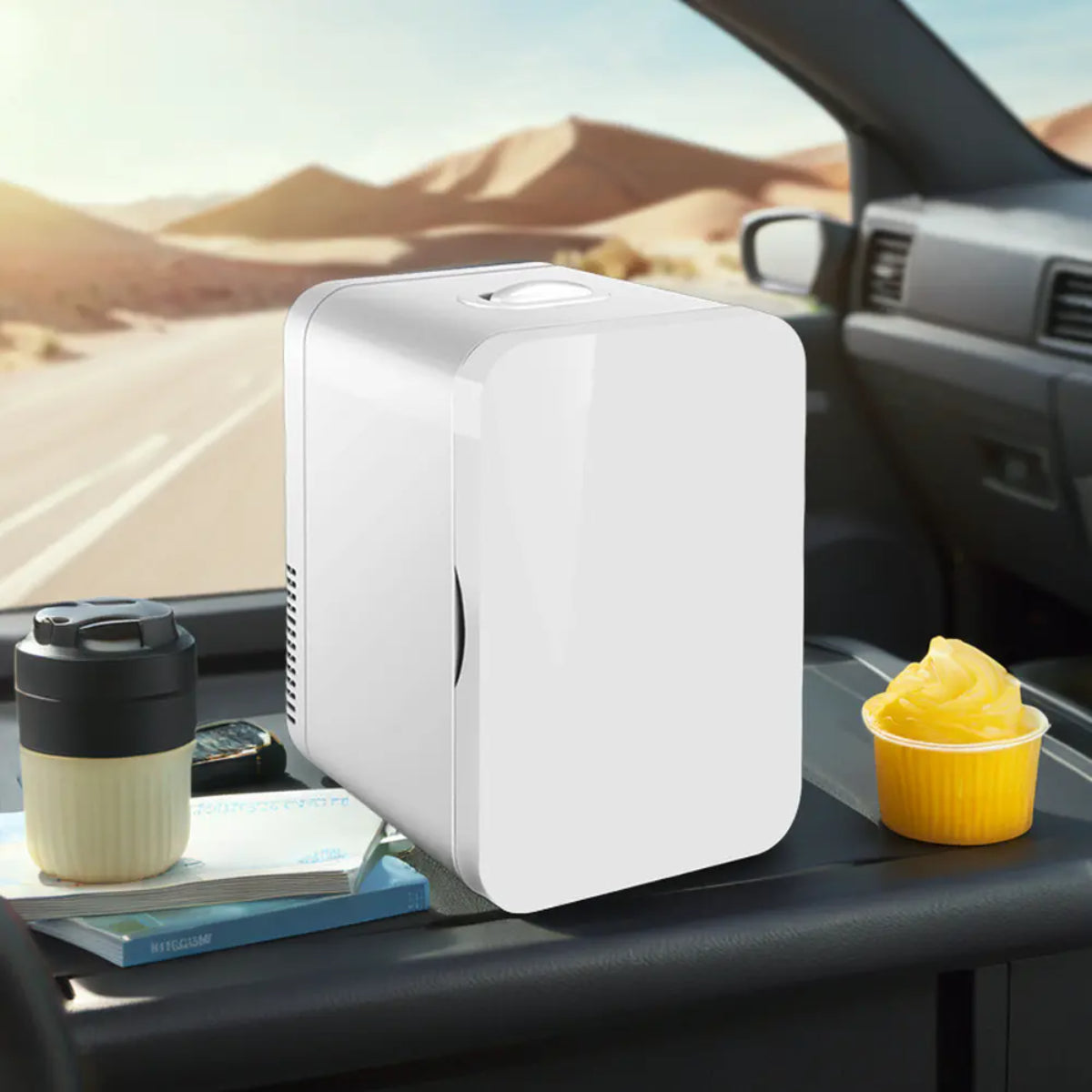 Mini Fridge 8L, Portable Cooler and Warmer for Beverages and Skincare, Multi-Purpose Storage for Car and Home.