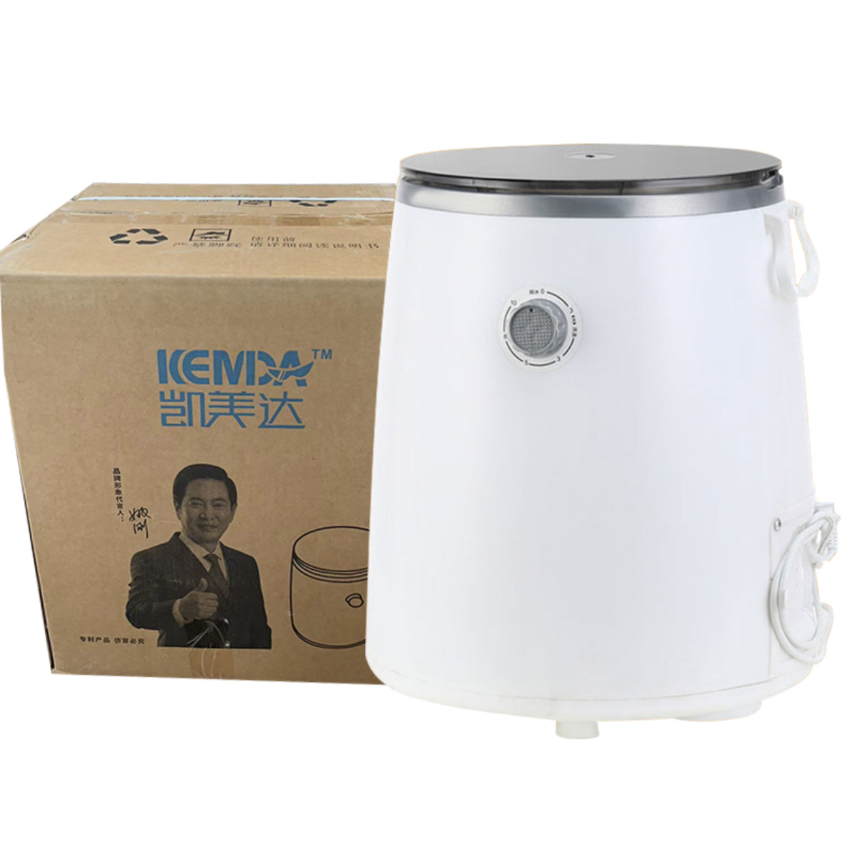 Portable Mini Washing Machine for Undergarments and Baby Clothes, Compact Design, White and Yellow Options