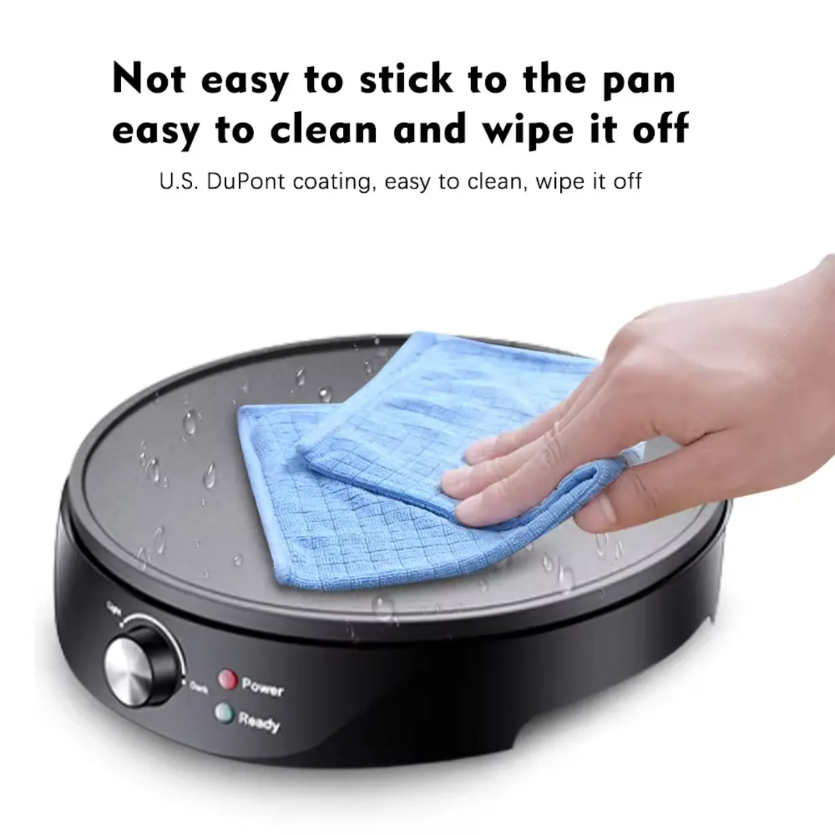 Non-Stick Pan for Dosa, Pancake, Flatbreads, Crepe Maker Multi-Purpose Skillet for Grilling & Cooking, Easy Clean, Even Heat Distribution, Perfect for Breakfast & Snack 1000W
