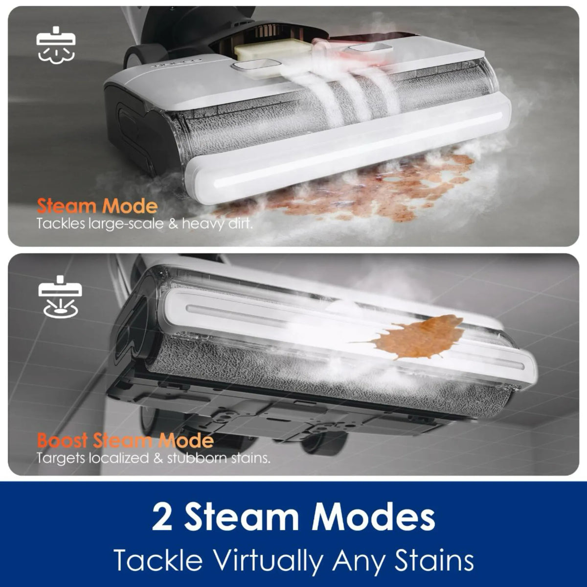 3-in-1 Vacuum Steam Mop Cleaner, 17000 Pa Suction, Dual-Sided Edge Cleaning, Self-Cleaning System, Wet/Dry Function