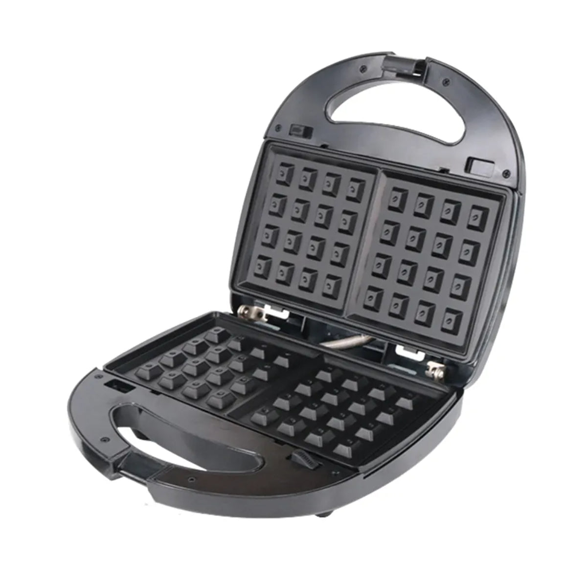 5-in-1 Sandwich Maker with Waffle and Grill Plates, 850W, Non-stick Coating, LED Indicator, Detachable Plates, 25 x 25 cm Cooking Surface