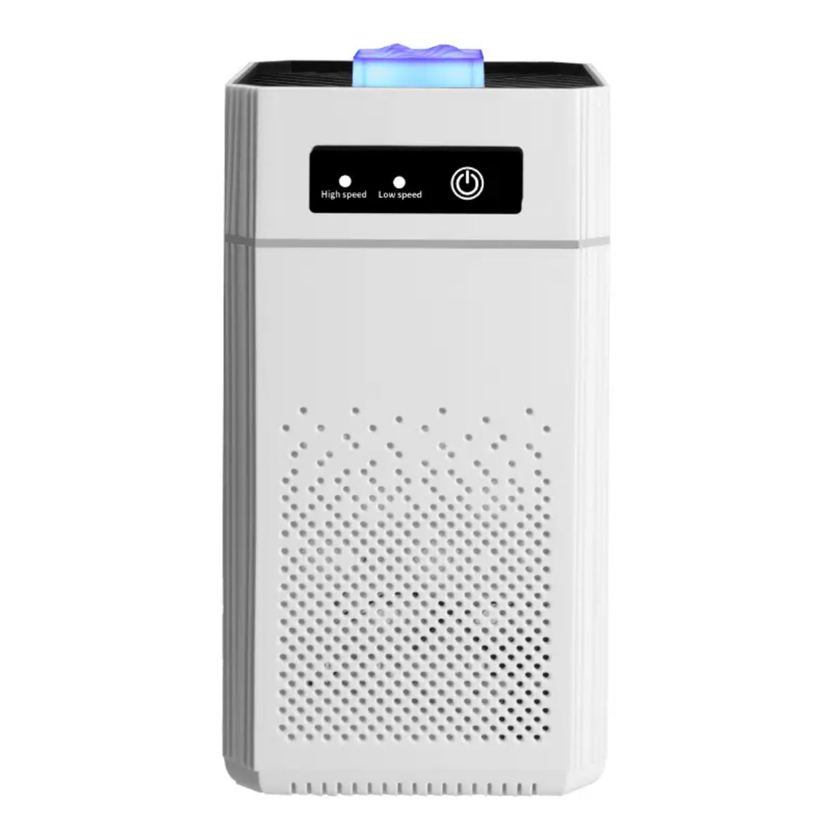 Desktop Air Purifier with Negative Ion Technology, 3-Speed Settings, LED Indicator, White