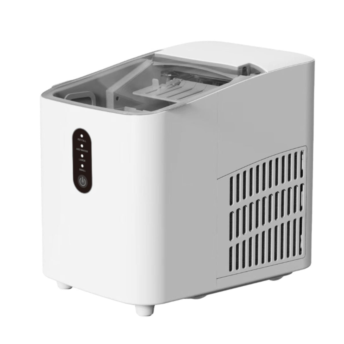 24H Portable Ice Maker Self-Cleaning Countertop Ice Machine 2 Sizes Bullet Ice Cubes for Home Kitchen Office Bar Party, White