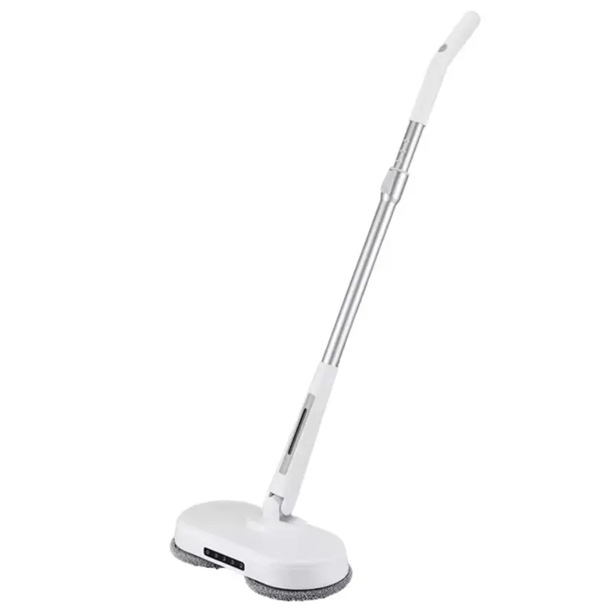 Electric Spin Mop with Floor Scrubber, Cordless Rechargeable Power Mop, Automatic Cleaning Bucket, Water Sprayer, White