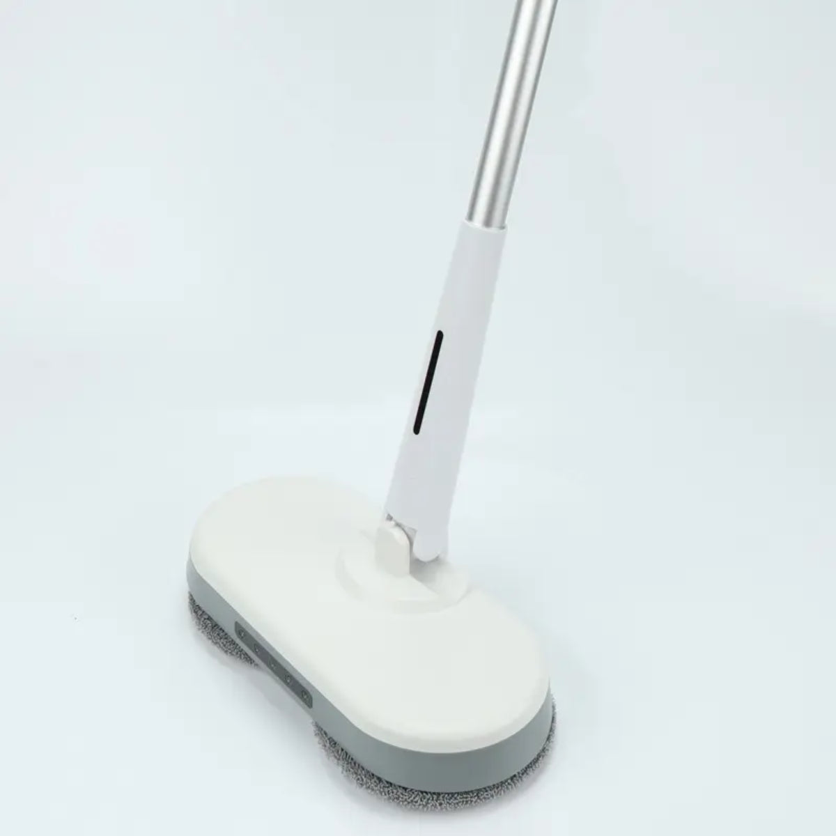 Electric Spin Mop with Floor Scrubber, Cordless Rechargeable Power Mop, Automatic Cleaning Bucket, Water Sprayer, White