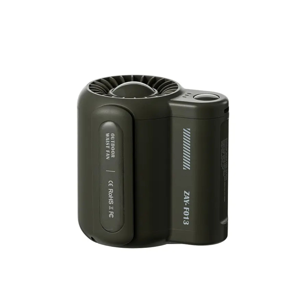 Portable Waist Clip Fan, 3 Speed Settings, USB Type-C Rechargeable, Dual Head Design, Strong Airflow, Wearable Personal Cooling Device