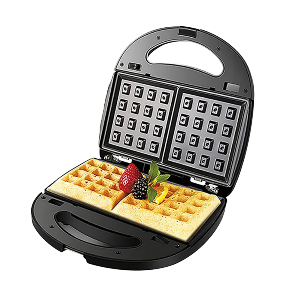 5-in-1 Sandwich Maker with Waffle and Grill Plates, 850W, Non-stick Coating, LED Indicator, Detachable Plates, 25 x 25 cm Cooking Surface