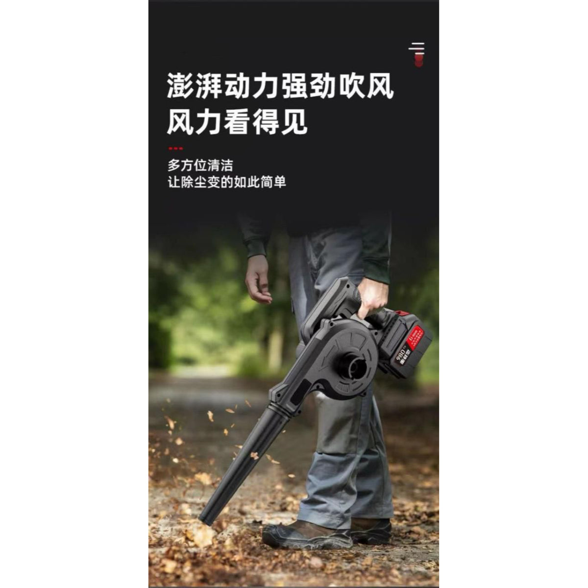 2-in-1 Cordless Leaf Blower and Vacuum, Electric Powered with Battery, Portable Garden Tool