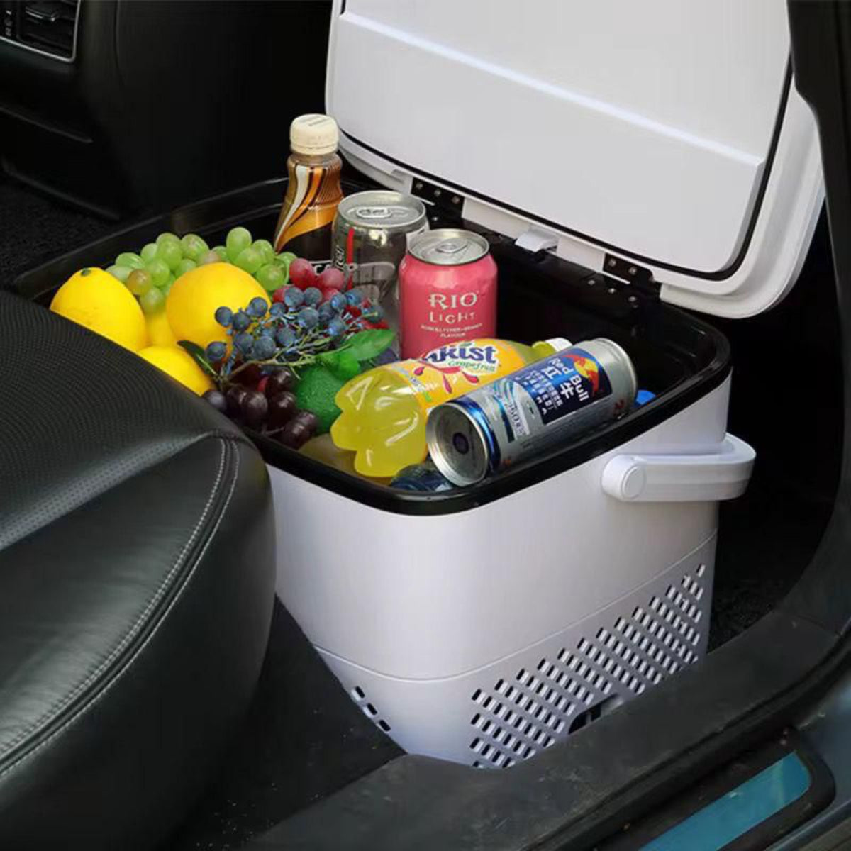 18L Portable Car Refrigerator, 12V/24V Dual Voltage, -20°C Freezing Capability, Dual Zone Cooling