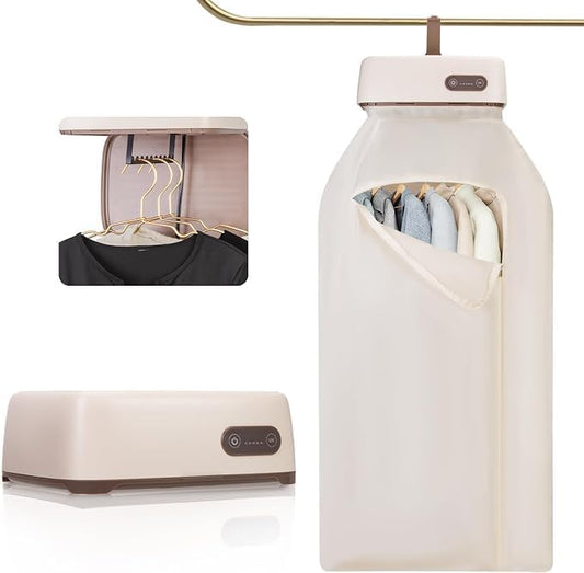 Portable Electric Clothes Dryer, 600W, Mini Folding Design with Remote Control and Drying Bag-Ideal for Apartments, Travel, Dorms, Hotels, and RVs