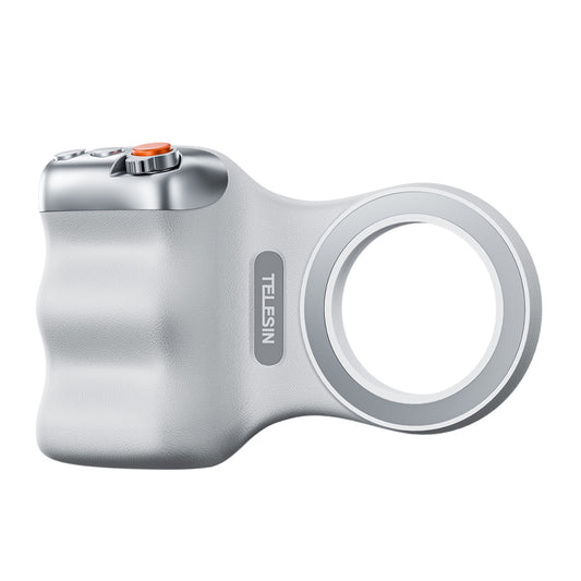 Magnetic Phone Camera Grip, 8x Strong Magnetic Force, One-Handed Control with Bluetooth Remote, Silver