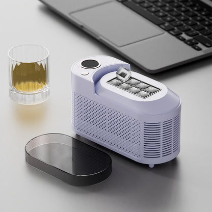 Portable Desktop Ice Maker, 8 Cubes per Cycle, 10-15 Minutes Fast Ice Making, Compact Design