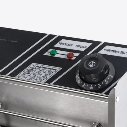 Commercial Double Deep Fryer, 5.5L + 5.5L Capacity, Stainless Steel Electric Fryer with Temperature Control