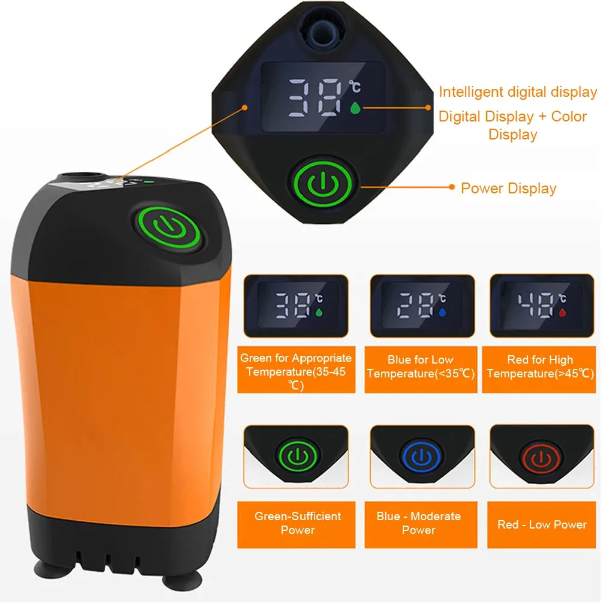 Portable Electric Camping Shower with Digital Temperature Display, USB Rechargeable Pump, Outdoor Shower Head for Hiking, Travel, Beach: Buy Online at Best Price in UAE - Amazon.ae
