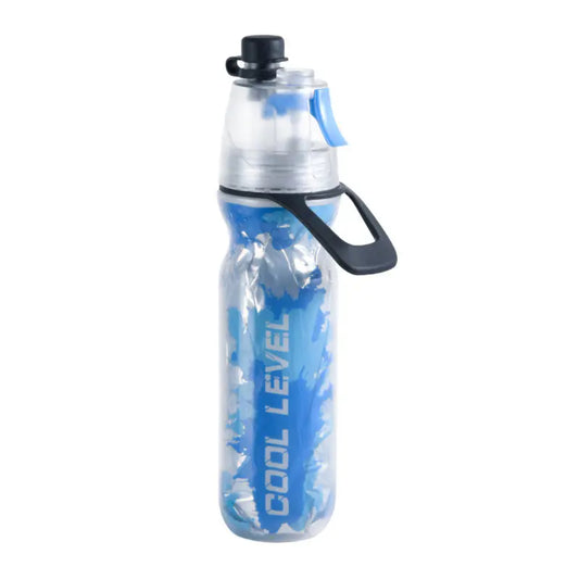 Insulated Sports Misting Water Bottle, Three-Layer Cold Insulation, Spray Lock Design, Portable for Hiking, Cycling, Camping