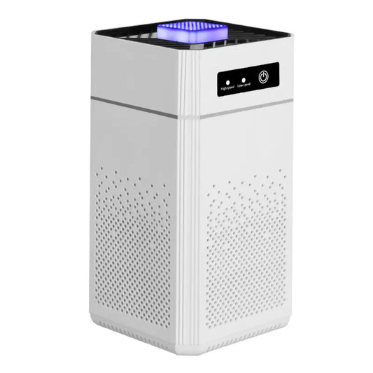 Desktop Air Purifier with Negative Ion Technology, 3-Speed Settings, LED Indicator, White