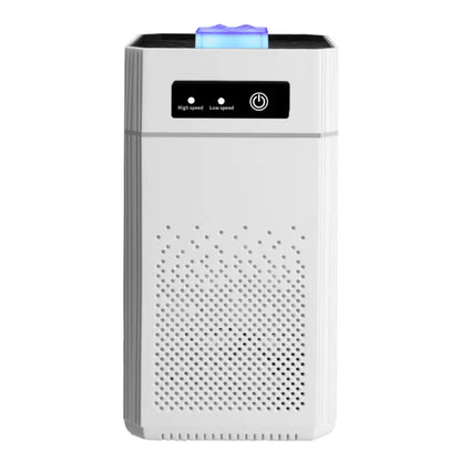Desktop Air Purifier with Negative Ion Technology, 3-Speed Settings, LED Indicator, White