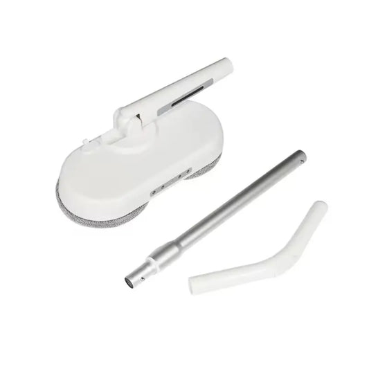 Electric Spin Mop with Floor Scrubber, Cordless Rechargeable Power Mop, Automatic Cleaning Bucket, Water Sprayer, White