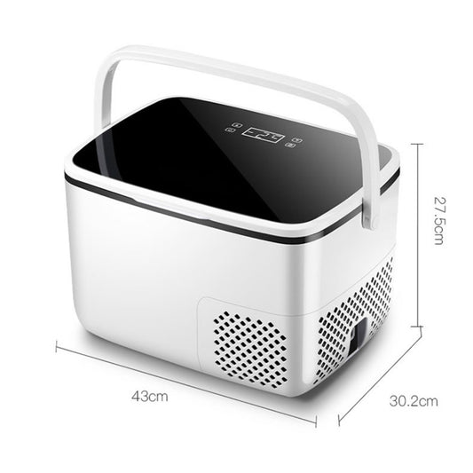 18L Portable Car Refrigerator, 12V/24V Dual Voltage, -20°C Freezing Capability, Dual Zone Cooling