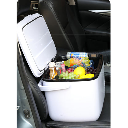 18L Portable Car Refrigerator, 12V/24V Dual Voltage, -20°C Freezing Capability, Dual Zone Cooling