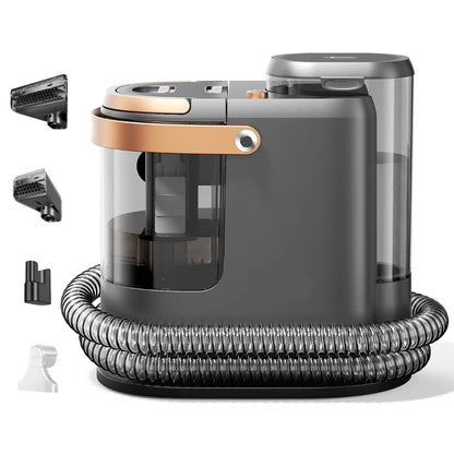 Portable Carpet Cleaner with Self-Cleaning Hose, 54oz Clean Water Tank, Wet-Dry Vacuum for Sofa and Upholstery, Grey