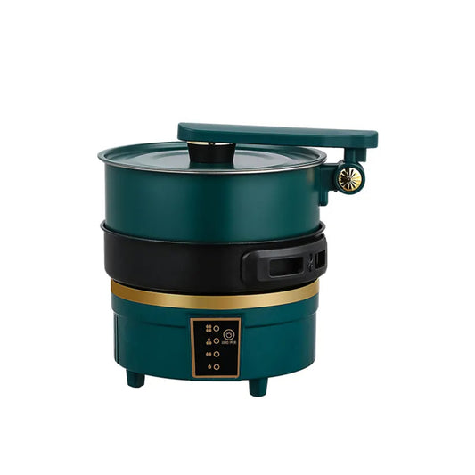 Electric Hot Pot Cooker, 750W Multicooker with Split Cooking Pot, Foldable Design, Multicolor