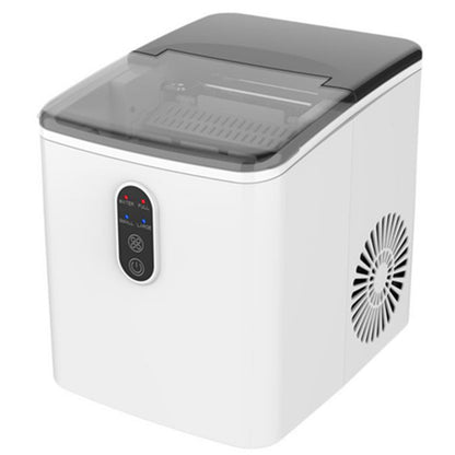 24H Portable Ice Maker Self-Cleaning Countertop Ice Machine 2 Sizes Bullet Ice Cubes for Home Kitchen Office Bar Party, White