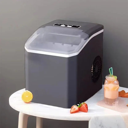 Countertop Ice Maker, Portable Nugget Ice Machine, 34Lbs/24H Production, 6 Minutes Quick Ice Making, Self-Cleaning, Black