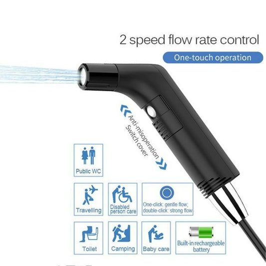 Portable Bidet,For Travel Shattaf | Portable Shattaf Rechargeable, Travel Camping Bidet Shower Sprayer Travel bidet shattaf shataf almusafir (Water Tank, Black)