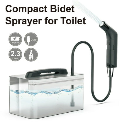 Portable Bidet,For Travel Shattaf | Portable Shattaf Rechargeable, Travel Camping Bidet Shower Sprayer Travel bidet shattaf shataf almusafir (Water Tank, Black)