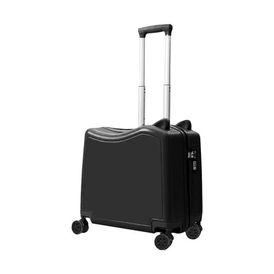 Kids Travel Trolley Suitcase, Ride-On Luggage with Cat Ears Design, Security Lock, Mute Wheels,